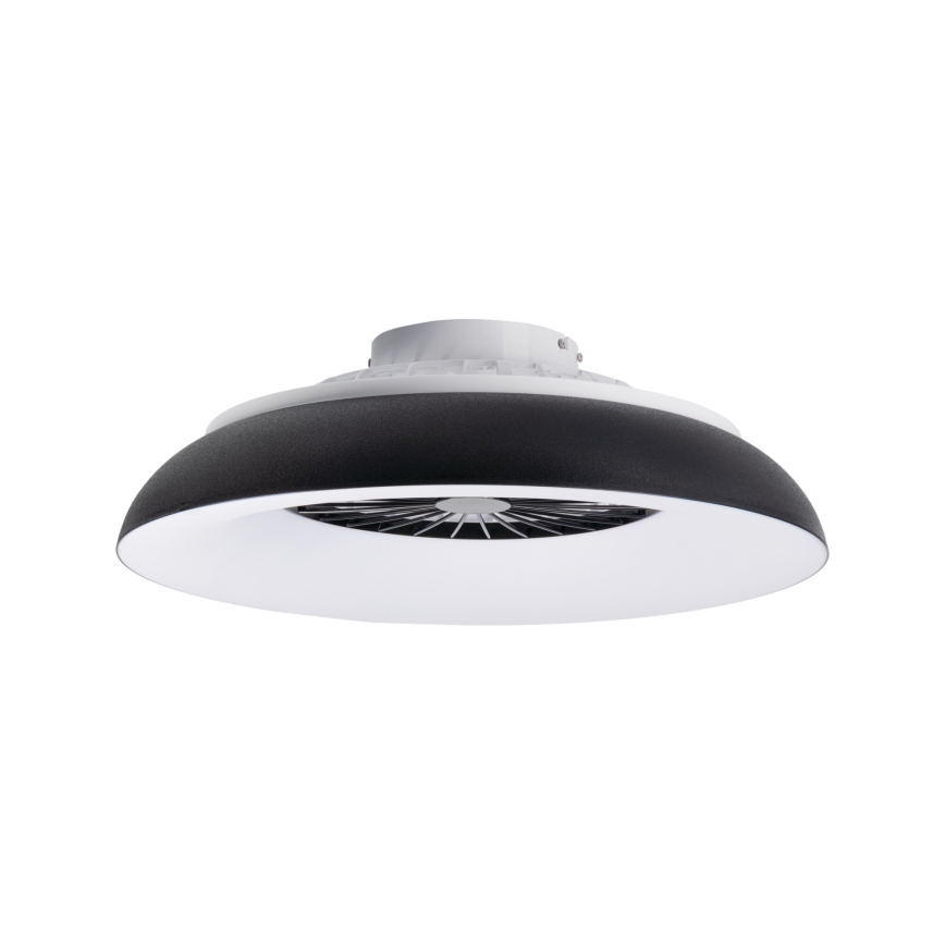 LED RGBW Luminária de teto dimerizável com ventoinha PLAVE PAN LED/48W/230V 3000-6500K Ø 60 cm preta + controlo remoto