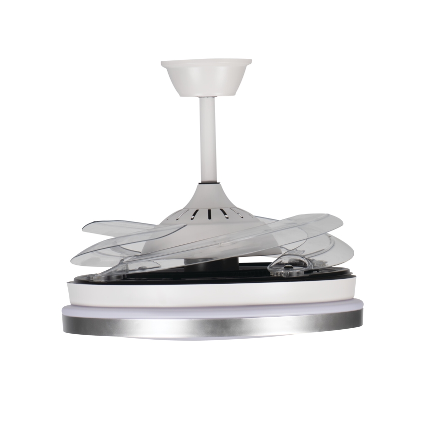 Luminária de tecto LED dimável com ventoinha PLAVE LED/36W/230V 3000-6500K prateado/branco + comando remoto