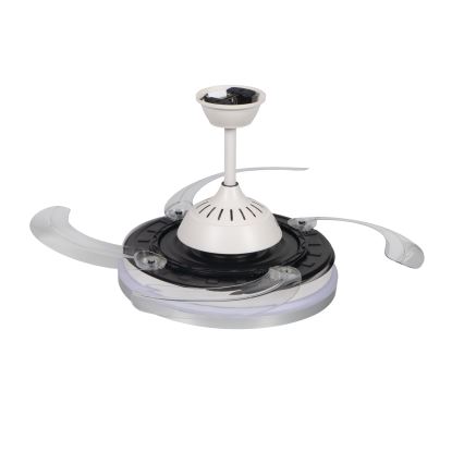 Luminária de tecto LED dimável com ventoinha PLAVE LED/36W/230V 3000-6500K prateado/branco + comando remoto