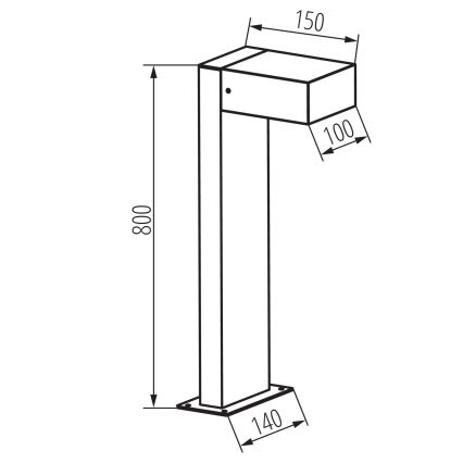 Candeeiro exterior LEGINO 1xGX53/11W/230V 80 cm IP65 antracite