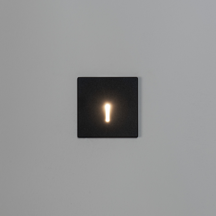 Luminária LED para escada MAGNIK LED/1,7W/230V 2700/3300/3900/4600/5700K preta quadrada