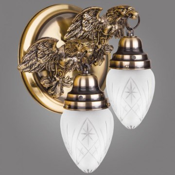 Kemar OK60/2/P - Luminária de parede OURO EAGLE 2xE27/60W/230V