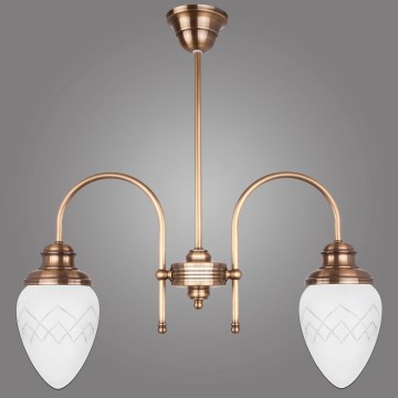 Kemar RI/2/M - Candelabro suspenso RINAMA 2xE27/60W/230V latão