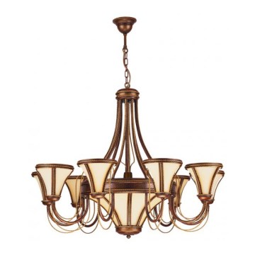 Kemar T/9 - Candelabro TANAJA 9xE14/60W+1xE27/100W vermelho