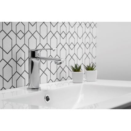 KFA Armatura 4422-815-00 - Torneira do lavatório + resíduos com descarga AGAT 15,2 cm cromado brilhante