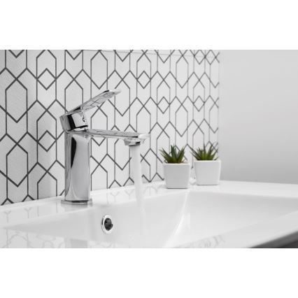 KFA Armatura 4422-815-00 - Torneira do lavatório + resíduos com descarga AGAT 15,2 cm cromado brilhante