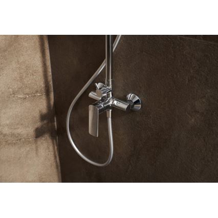 KFA Armatura 4426-910-00 - Conjunto de chuveiro com torneira AGAT cromado brilhante