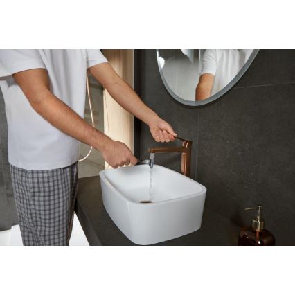 KFA Armatura 4522-712-34 - Torneira de lavatório + válvula de escoamento MALAGA 30,3 cm ouro rosa