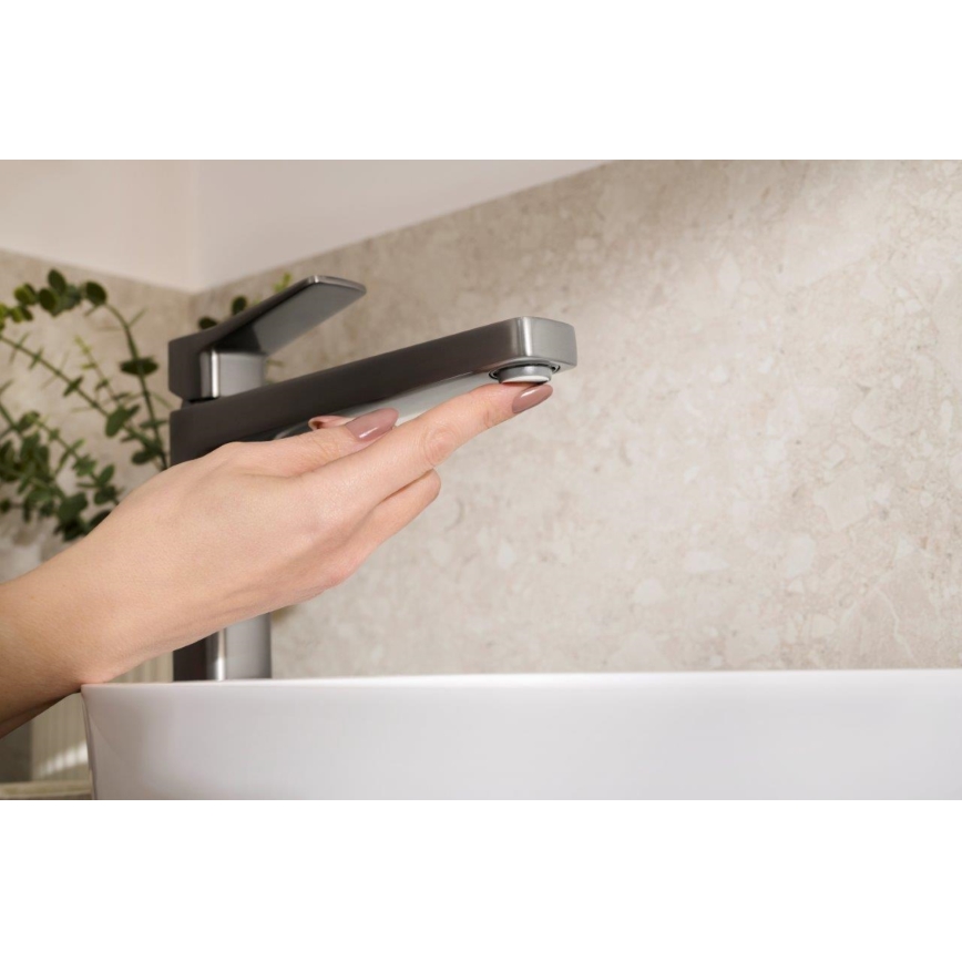 KFA Armatura 4522-712-61 - Misturadora para lavatório + válvula de escoamento MALAGA 30,3 cm cinzento metálico