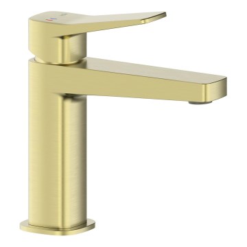 KFA Armatura 4522-815-31 - Misturador para lavatório + válvula de escoamento MALAGA 15,9 cm dourado escovado
