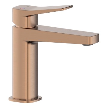 KFA Armatura 4522-815-34 - Misturadora para lavatório + válvula de escoamento MALAGA 15,9 cm ouro rosa