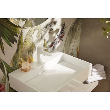 KFA Armatura 4522-815-44 - Torneira para lavatório + válvula de escoamento MALAGA 15,9 cm branca