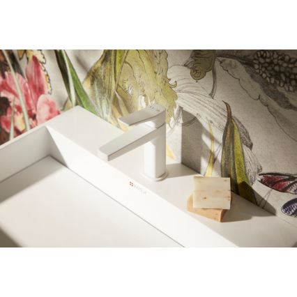 KFA Armatura 4522-815-44 - Torneira para lavatório + válvula de escoamento MALAGA 15,9 cm branca