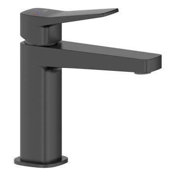 KFA Armatura 4522-815-81 - Misturadora para lavatório + válvula de escoamento MALAGA 15,9 cm preta