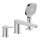 KFA Armatura 4525-210-00 - Misturadora de banheira de 3 orifícios MALAGA cromado brilhante