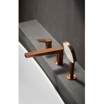 KFA Armatura 4525-210-34 - Misturador de banheira para 3 furos MALAGA ouro rosa