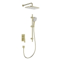 KFA Armatura 4529-301-31 - Conjunto de duche com misturador de encastrar MALAGA, dourado escovado