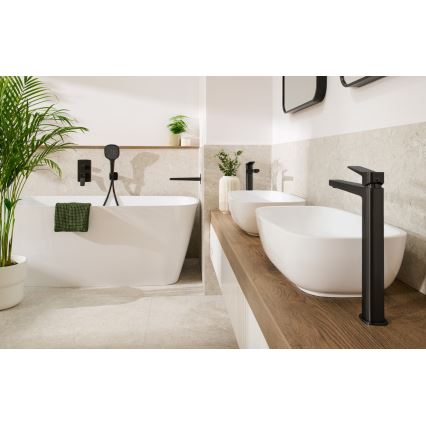 KFA Armatura 4529-301-81 - Conjunto de duche com misturador encastrado MALAGA preto