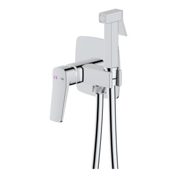 KFA Armatura 4529-512-00 - Misturador para bidé com ducha de mão para instalação embutida MALAGA cromo brilhante