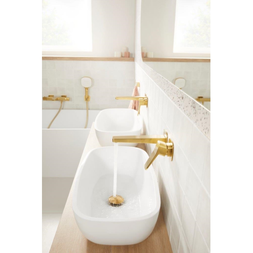 KFA Armatura 4529-810-31 - Misturador de lavatório para instalação encastrada MALAGA, dourado escovado