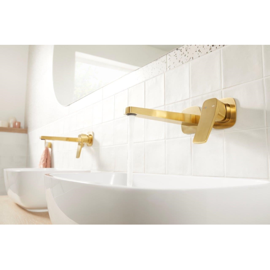 KFA Armatura 4529-810-31 - Misturador de lavatório para instalação encastrada MALAGA, dourado escovado