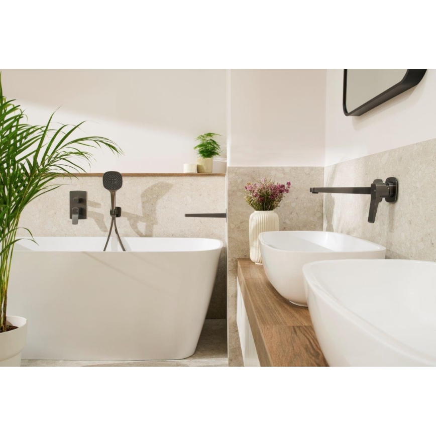 KFA Armatura 4529-810-61 - Misturador de lavatório para instalação embutida MALAGA, cinzento metálico