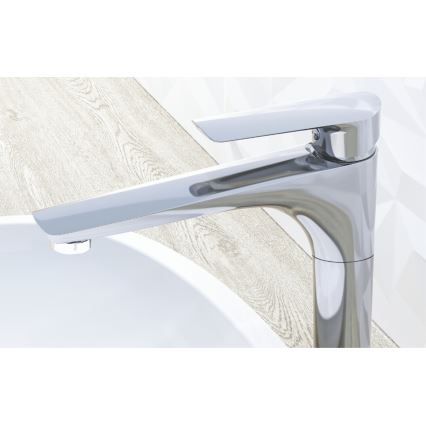 KFA Armatura 5022-712-00 - Torneira do lavatório + resíduos com descarga TANZANIT 28,4 cm cromado brilhante