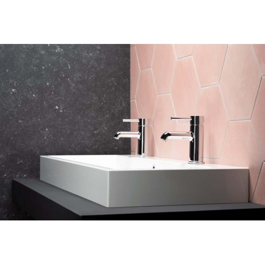 KFA Armatura 5032-815-00 - Torneira do lavatório + resíduos com descarga MOZA 15,2 cm cromado brilhante