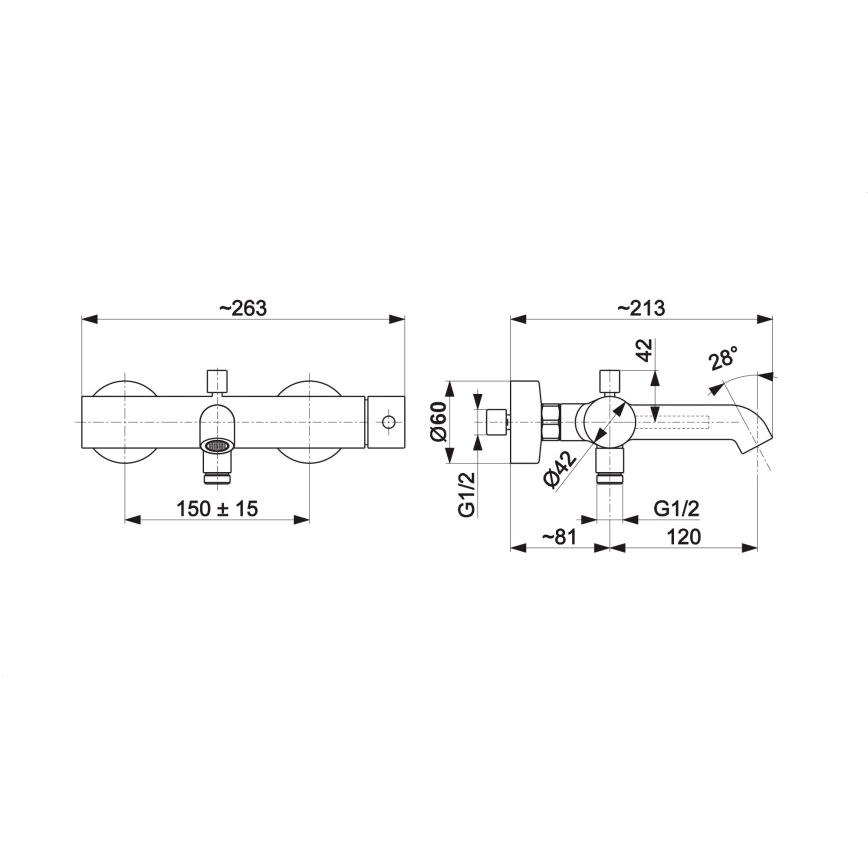KFA Armatura 5034-020-81 - Torneira de banheira MOZA mate preto
