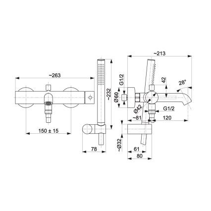 KFA Armatura 5034-520-31 - Conjunto de casa de banho com torneira MOZA solo dourado