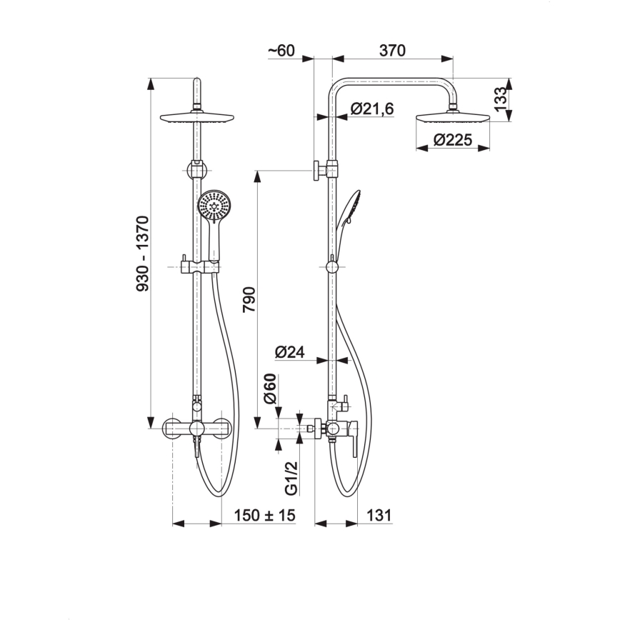 KFA Armatura 5036-910-81 - Conjunto de chuveiro com torneira MOZA latão/mate preto