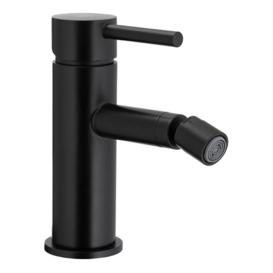 KFA Armatura 5037-015-81 - Misturador para bidé + válvula de escoamento com transbordamento MOZA preto mate