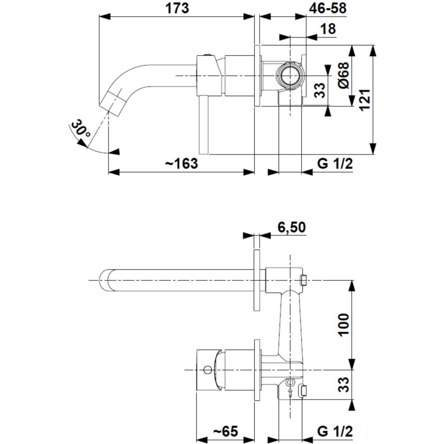 KFA Armatura 5039-810-31 - Torneira do lavatório para instalação embutida MOZA solo dourado