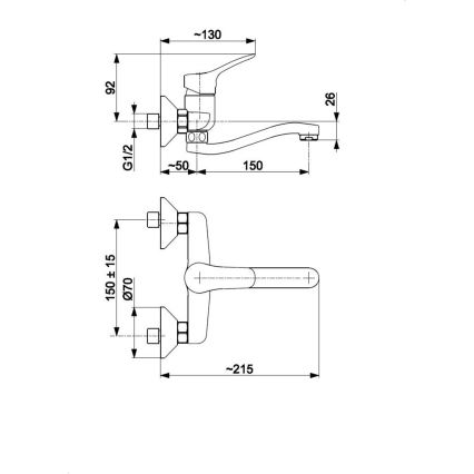 KFA Armatura 5240-810-00 - Torneira do lavatório MORRIS cromado brilhante