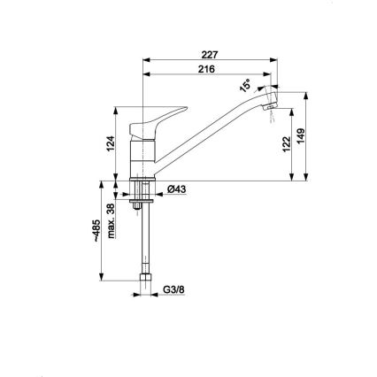 KFA Armatura 5243-915-00 - Misturador de cozinha MORRIS cromo brilhante