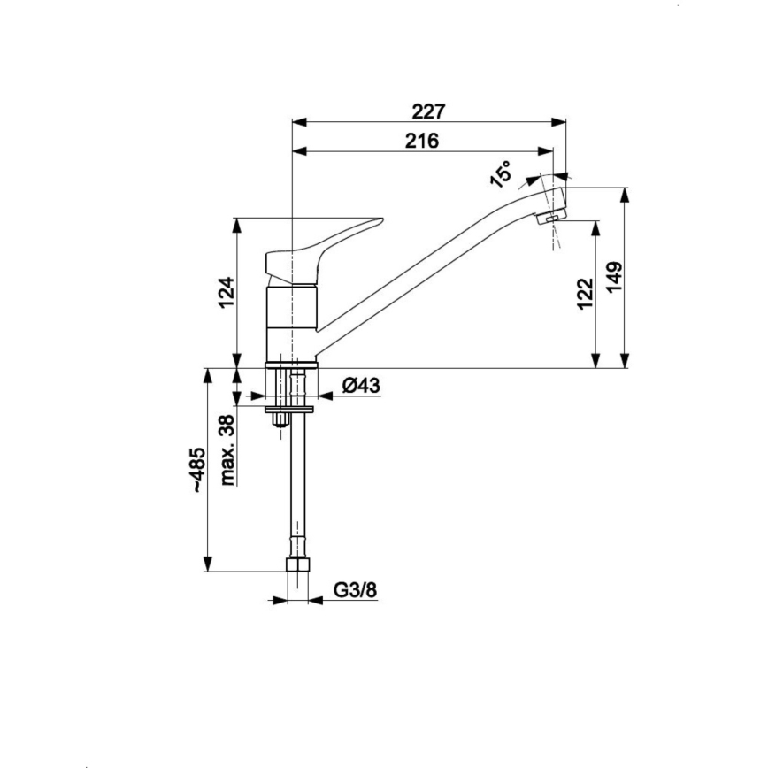 KFA Armatura 5243-915-00 - Misturador de cozinha MORRIS cromo brilhante