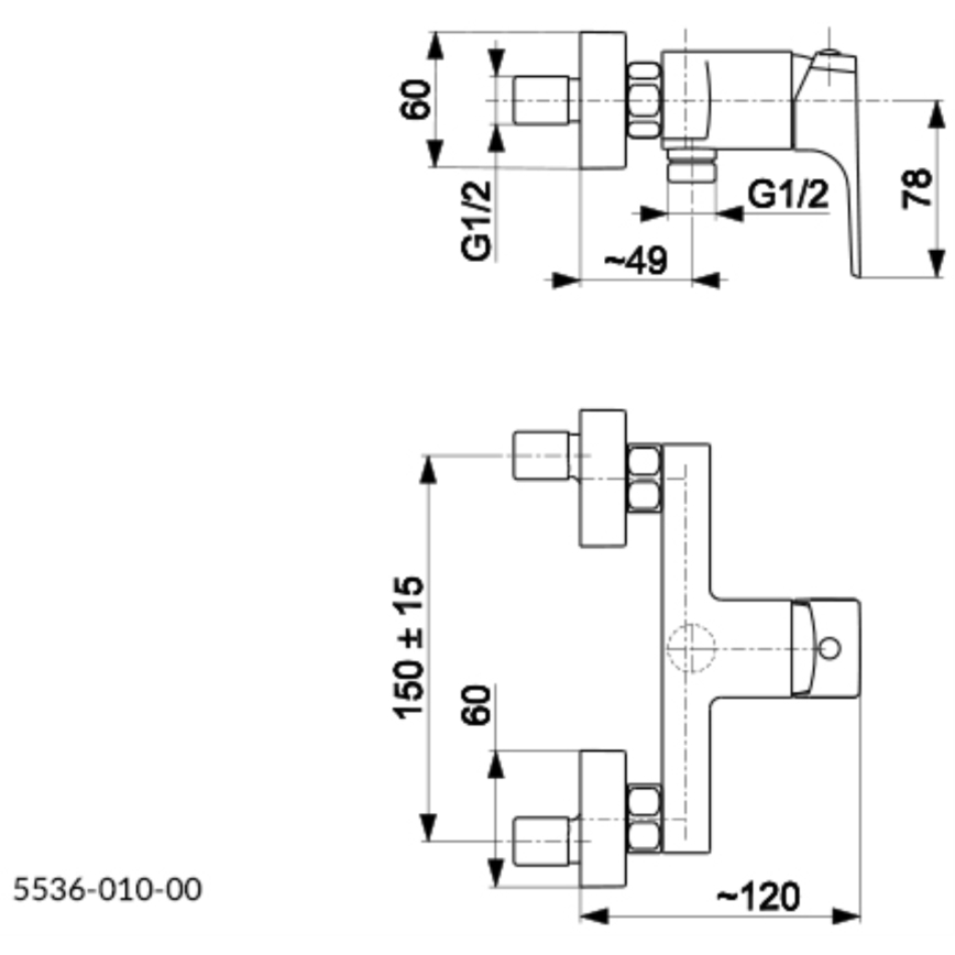 KFA Armatura 5536-010-00 - Torneira de duche MOKAIT cromado brilhante