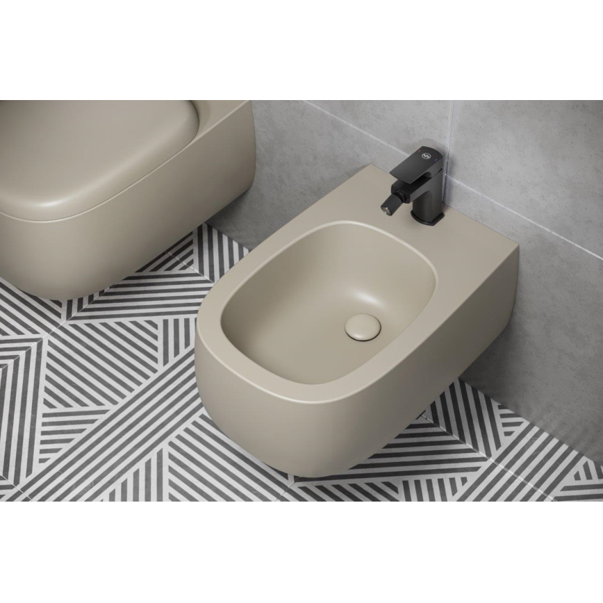 KFA Armatura 5537-015-81 - Torneira de bidé + resíduos com descarga MOKAIT latão/mate preto