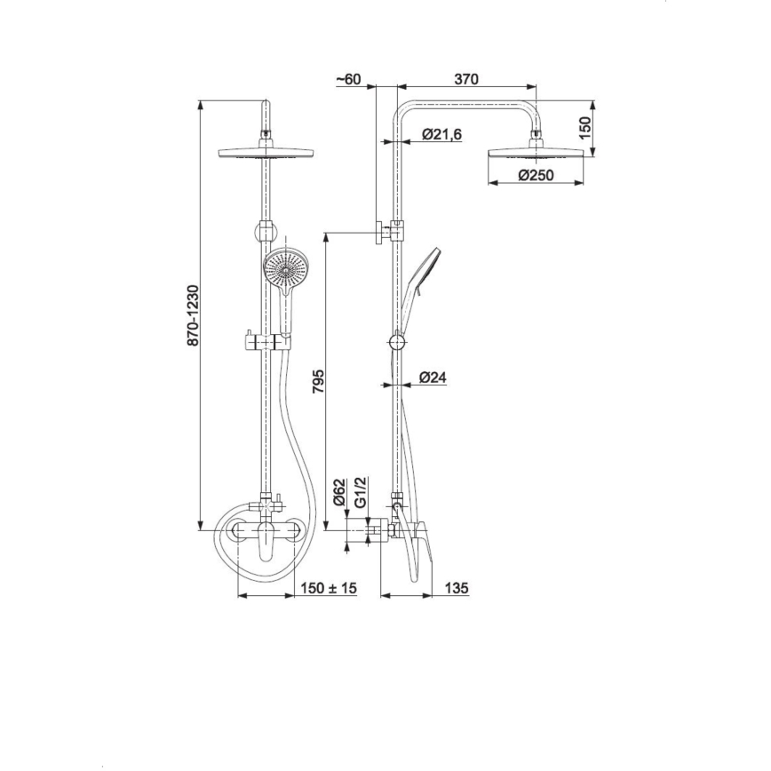 KFA Armatura 5556-910-00 - Conjunto de chuveiro com torneira OTAVA cromado brilhante