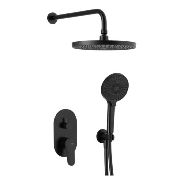 KFA Armatura 5559-501-81 - Conjunto de chuveiro com bateria embutida OTAVA preto mate