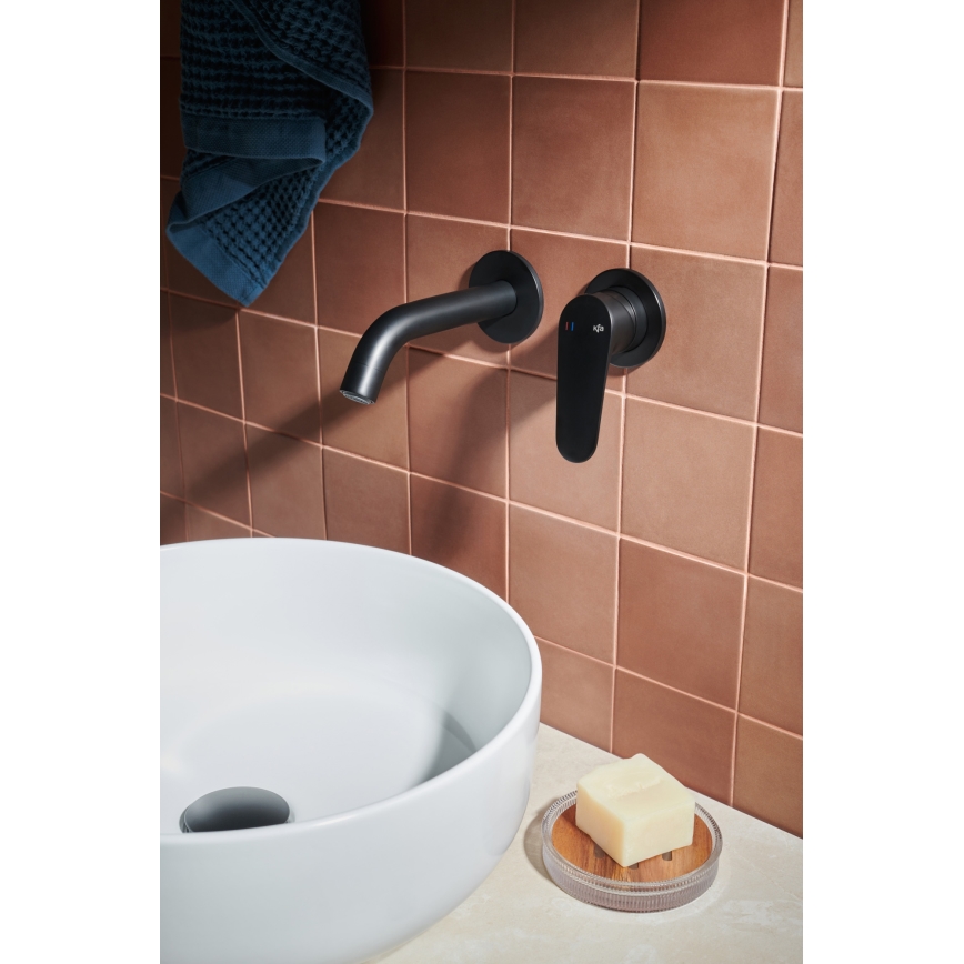 KFA Armatura 5559-810-81 - Misturador de lavatório para instalação embutida OTAVA preto mate
