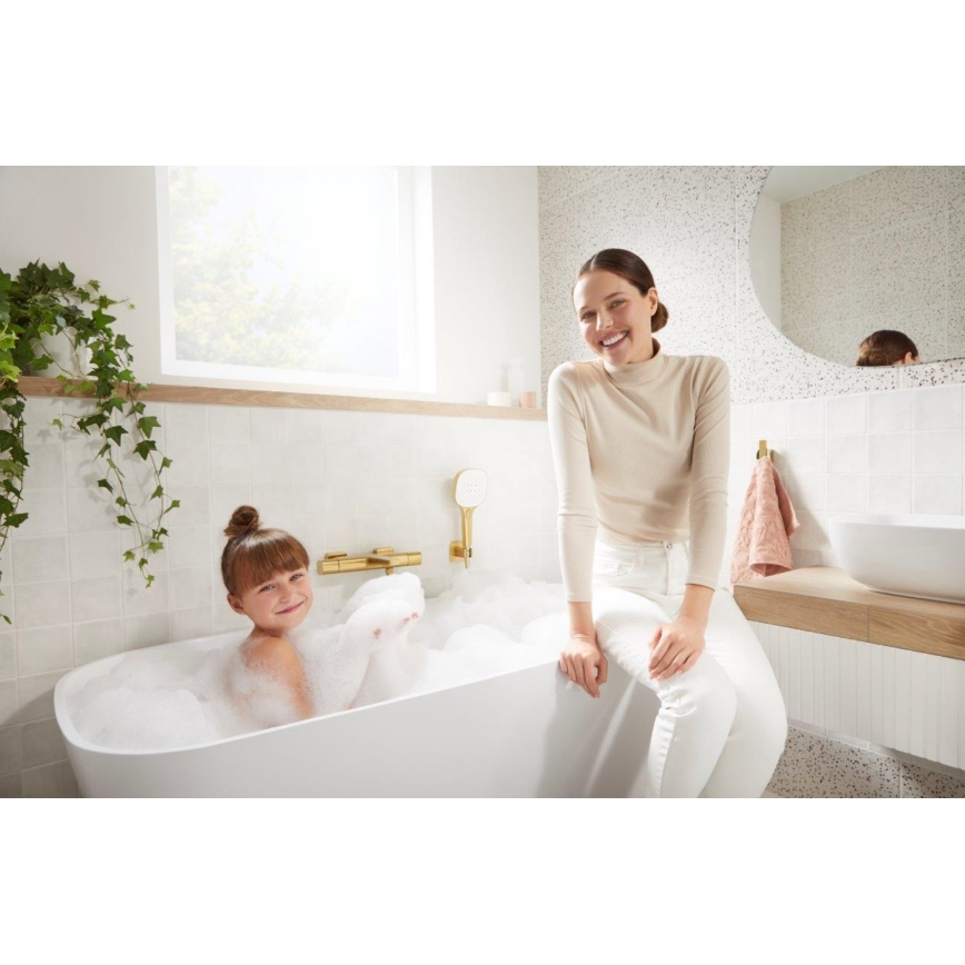 KFA Armatura 5754-010-31 - Misturador termostático para banheira MALAGA dourado escovado