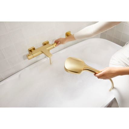 KFA Armatura 5754-010-31 - Misturador termostático para banheira MALAGA dourado escovado