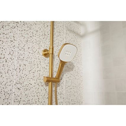 KFA Armatura 5756-910-31 - Conjunto de duche com misturador termostático MALAGA, dourado escovado