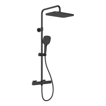 KFA Armatura 5756-910-81 - Conjunto de duche com misturador termostático MALAGA preto