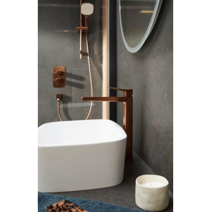 KFA Armatura 5759-001-34 - Misturador termostático de duche para instalação encastrada MALAGA, acabamento ouro rosé