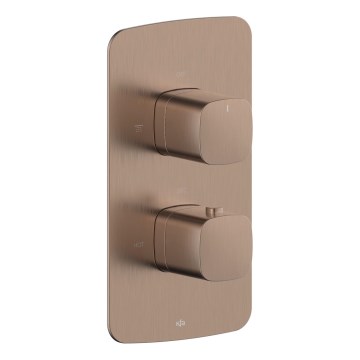KFA Armatura 5759-001-34 - Misturador termostático de duche para instalação encastrada MALAGA, acabamento ouro rosé