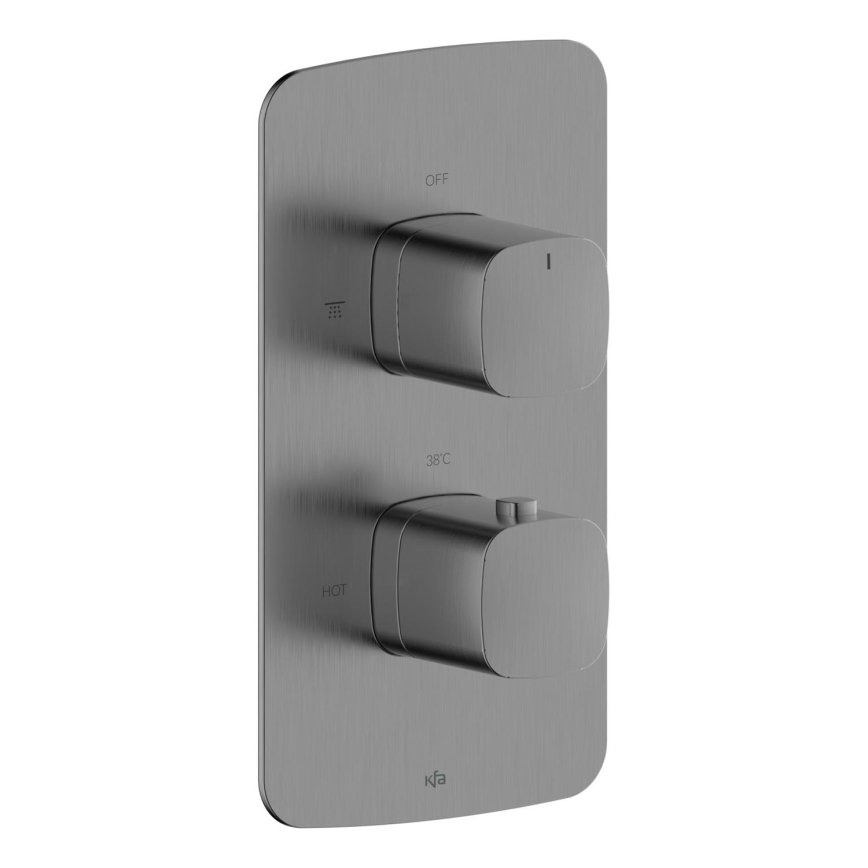 KFA Armatura 5759-001-61 - Misturador termostático de duche para instalação encastrada MALAGA cinzento metálico