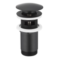KFA Armatura 660-254-81 - Válvula de lavatório com descarga CLICK-CLACK diâmetro 6,6 cm latão/mate preto
