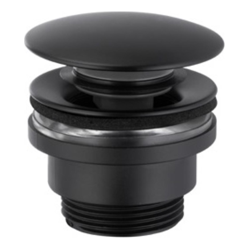 KFA Armatura 660-310-81 - Válvula de drenagem CLICK-CLACK diâmetro 6,6 cm latão/mate preto